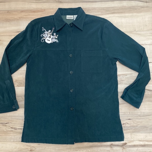 Vintage Classic Elements Womens S Green Long Sleeve Button Up Shirt. - Picture 7 of 12